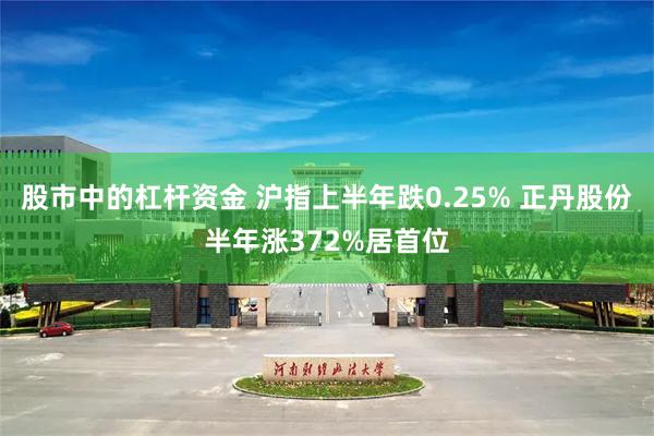 股市中的杠杆资金 沪指上半年跌0.25% 正丹股份半年涨372%居首位