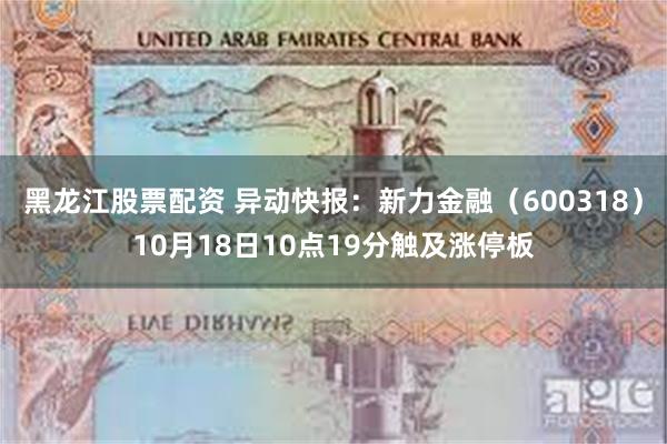 黑龙江股票配资 异动快报：新力金融（600318）10月18日10点19分触及涨停板