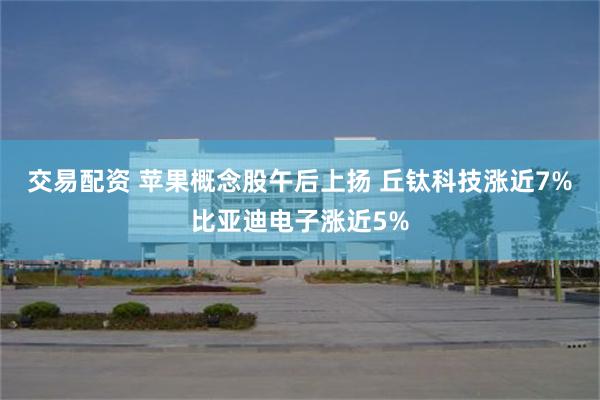 交易配资 苹果概念股午后上扬 丘钛科技涨近7%比亚迪电子涨近5%