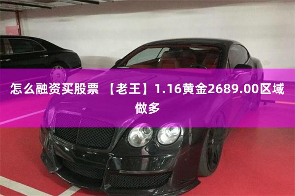 怎么融资买股票 【老王】1.16黄金2689.00区域做多