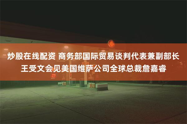 炒股在线配资 商务部国际贸易谈判代表兼副部长王受文会见美国维萨公司全球总裁詹嘉睿